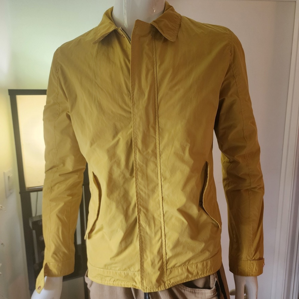 Zara Mens Full Zip Jacket Nylon Water Resistant Size S/M Fitted‎  A21